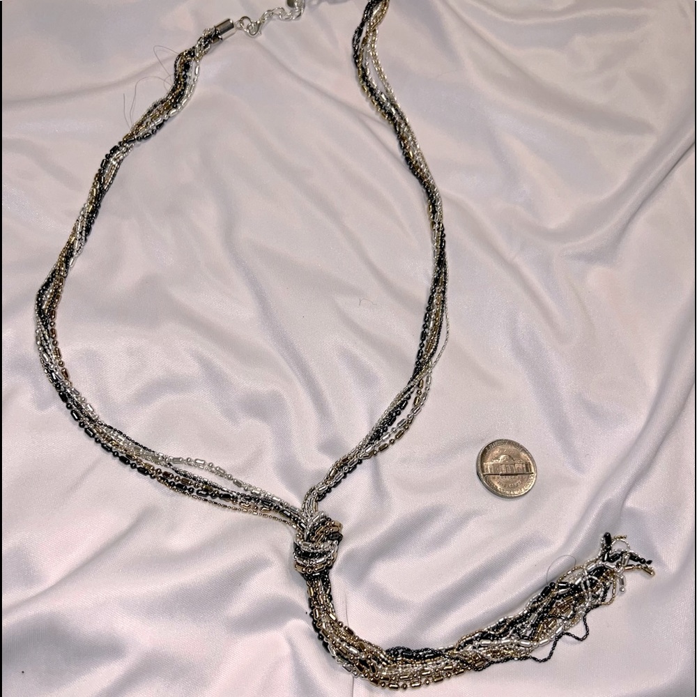 27” Multi-colored multi-chained knot necklace